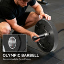 SPORTNOW 4ft Olympic EZ Curl Bar, Barbell Bar for 2" Weight Plates, Black