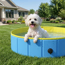 PawHut Dog Pool Dog Bath Tub Dog Paddling Pool, Blue, 80 X 20 Cm
