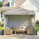 Outsunny Pop Up Gazebo Waterproof Height Adjustable 3 x 3 (m) Grey