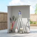 Outsunny Outdoor Storage Shed Steel Garden Shed W/ Lockable Door Grey