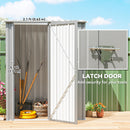 Outsunny Outdoor Storage Shed Steel Garden Shed W/ Lockable Door Grey