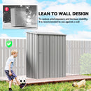 Outsunny Outdoor Storage Shed Steel Garden Shed W/ Lockable Door Grey