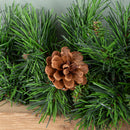 90cm Deluxe Princess Green Christmas Garland Swag With Pinecones