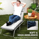 Outsunny Sun Lounger Cushion Only, Garden Lounge Chair Cushion