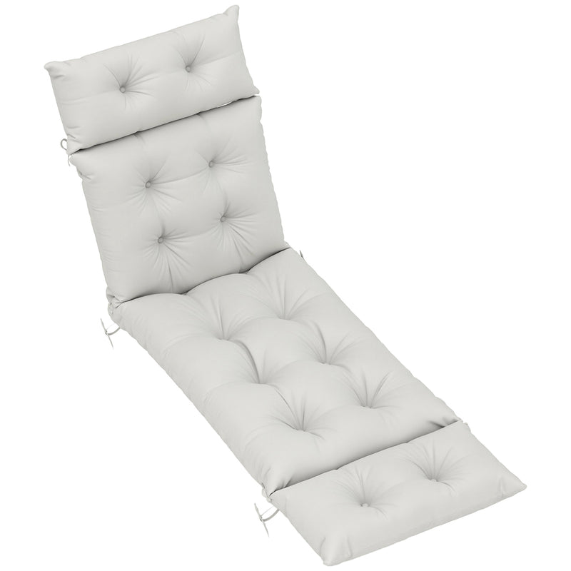 Outsunny Sun Lounger Cushion Only, Garden Lounge Chair Cushion