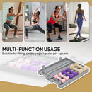 HOMCOM 6kg Dumbbell Set, Weights Fitness Dumbbells, Pink, Purple, Brown