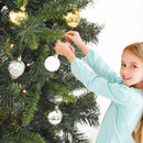 HOMCOM 6FT Pre-Lit Artificial Christmas Tree 200 LED Xmas Tree