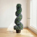 Artificial Lavender Topiary Tree With 315 Leaves And 315 Flowers, Set Of 2