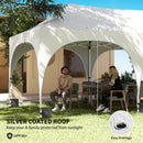 Outsunny 3 X 6m Pop Up Gazebo With Sides, Peak Top Garden Party Tent Marquee