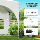 Outsunny 3 X 6m Pop Up Gazebo With Sides, Peak Top Garden Party Tent Marquee