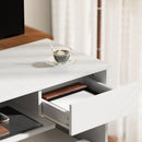 HOMCOM Compact Computer Table With Keyboard Tray And Drawer