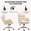 HOMCOM Upholstered Desk Chair with Height Adjustable