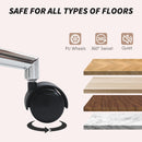 HOMCOM Upholstered Desk Chair with Height Adjustable