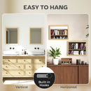 HOMCOM 30 x 40 cm Wall Bathroom Mirror, Vanity Mirror, Set of 2, Natural