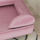 PawHut Dog Sofa Pet Couch W/ Removable Backrest Cushion Washable Cover - Pink