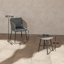 Outsunny 3 Piece Rattan Bistro Set with Cushions