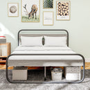 HOMCOM Metal Platform Bed Frame with Under Bed Storage