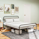 HOMCOM Metal Platform Bed Frame with Under Bed Storage
