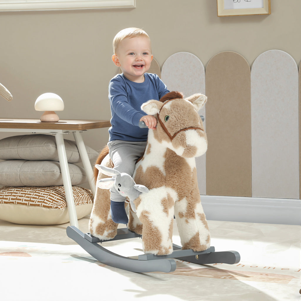 Knabies Rocker AIYAPLAY Baby Rocking Horse, Animal Rocker with Sound and Toy