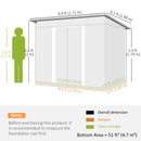 Outsunny Garden Shed Outdoor Storage Tool Organiser W/ Double Sliding Door