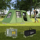Outsunny 3-4 Man Tunnel Tent With Sewn In Floor, 3000mm Waterproof