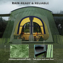 Outsunny 3-4 Man Tunnel Tent With Sewn In Floor, 3000mm Waterproof
