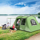 Outsunny 3-4 Man Tunnel Tent With Sewn In Floor, 3000mm Waterproof