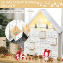 HOMCOM Christmas Advent Calendar - White