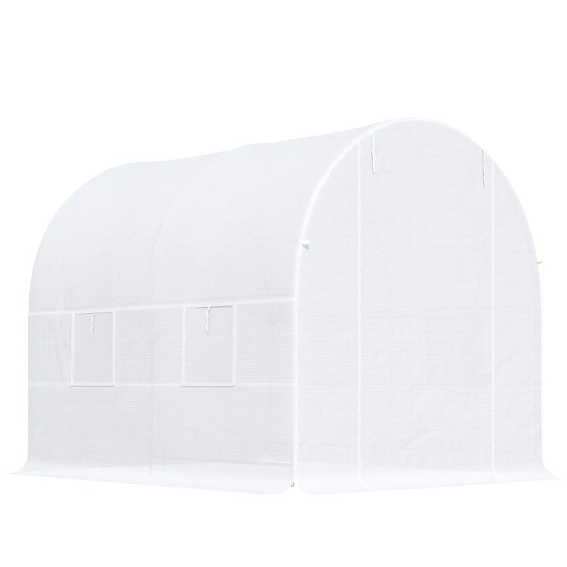 Outsunny Greenhouse Polytunnel 2.5 x 2 x 2 m - White