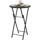 Outsunny Mosaic Garden Table, 35.5cm Folding Coffee Table, Multicolour