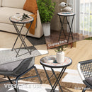 Outsunny Mosaic Garden Table, 35.5cm Folding Coffee Table, Multicolour