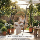 Outsunny Hammock Chair Stand Only, Hanging Chair Stand, 150 KG Load, Black