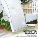 Outsunny Portable Greenhouse Gardening Plant Hot House with 2 Doors, White