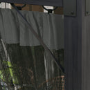 Outsunny Pergola With Retractable Roof And Netting, Dark Grey