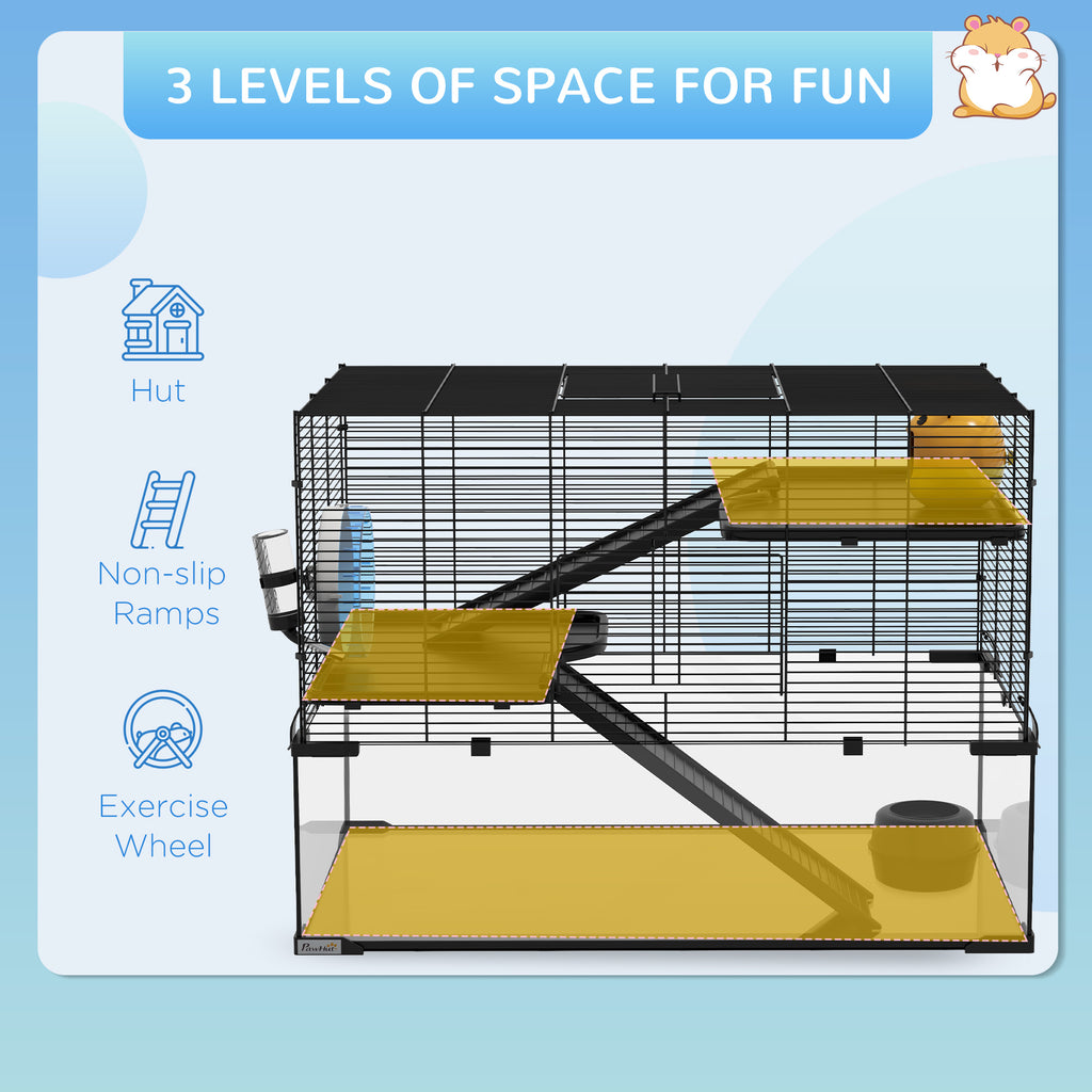 Glass bottom hamster cage deals