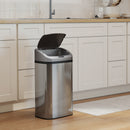 HOMCOM 48L Sensor Bin, Stainless Steel Kitchen Bin With Automatic Close