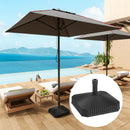 Outsunny Patio Parasol Base Umbrella Stand, Sand/Water Filled, Black