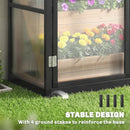 Outsunny Polycarbonate Greenhouse with Door, Aluminium Walk-in Greenhouse