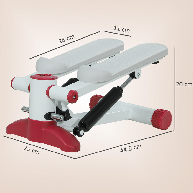 SPORTNOW Mini Stepper Machine with LCD Monitor and Non-Slip Pedals