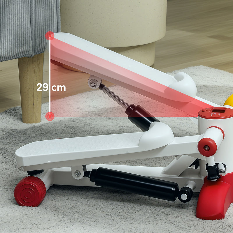 SPORTNOW Mini Stepper Machine with LCD Monitor and Non-Slip Pedals