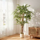 HOMCOM Artificial Ficus Tree, Faux Plant For Home Decor