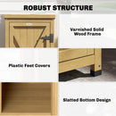 Outsunny Wooden Garden Shed, Garden Tool Storage Shed with Shelf Brown