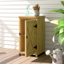 Outsunny Wooden Garden Shed, Garden Tool Storage Shed with Shelf Brown
