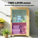 Outsunny Wooden Garden Shed, Garden Tool Storage Shed with Shelf Brown