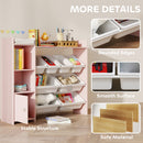 AIYAPLAY Toy Storage Unit With 8 Removable Bins, Storage Shelves, Cabinet