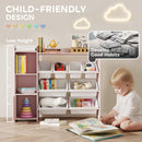 AIYAPLAY Toy Storage Unit With 8 Removable Bins, Storage Shelves, Cabinet
