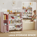 AIYAPLAY Toy Storage Unit With 8 Removable Bins, Storage Shelves, Cabinet