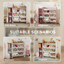 AIYAPLAY Toy Storage Unit With 8 Removable Bins, Storage Shelves, Cabinet