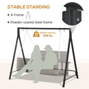 Outsunny Swing Stand, Meta Swing Frame, 240kg Weight Capacity, Black