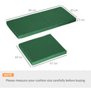 Outsunny 3PCs Rattan Garden Seat Cushions Pads for Patio Furniture Green